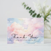 Carte De Remerciements Fête de mariage nuage pastel rêveur (Debout devant)