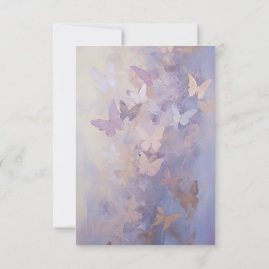 Carte De Remerciements Fête de mariage papillon violet (Dos)