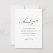 Carte De Remerciements Fête de mariage Perles Élégantes (Devant)