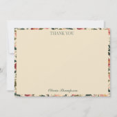 Carte De Remerciements Fête de mariage personnalisée Rose rustique beige  (Devant)