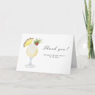 Carte De Remerciements Fête de mariage Pina Colada Cocktail