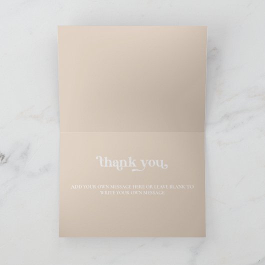 Carte De Remerciements Fête de mariage rétro disco groovy argenté (Intérieur)