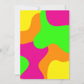 Carte De Remerciements Fête de mariage rétro funky (Dos)