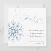 Carte De Remerciements Fête de mariage Snow in Love (Devant)