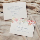 Carte De Remerciements Fête de mariage Soft Pastel Bloom