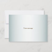 Carte De Remerciements Fête de mariage Turquoise Fleur blanche Feuilles d (Dos)