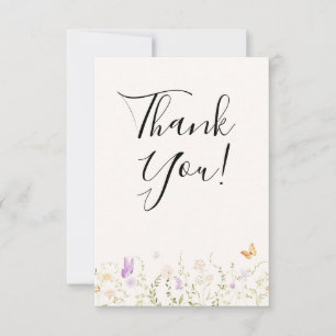 Carte De Remerciements Fête de mariage Watercolor Floral Love Is In Bloom