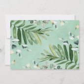 Carte De Remerciements Fête de Mariée Botanique Rustique avec Feuillage (Dos)