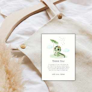 Carte De Remerciements Fête de naissance Bébé Dragon Goutte de Pluie Cont