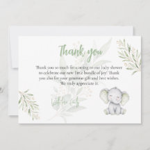 Fête de Naissance Éléphant Eucalyptus Genre Neutre