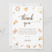 Carte De Remerciements Fête de Naissance Fille de la Pépinière de Citroui (Devant)