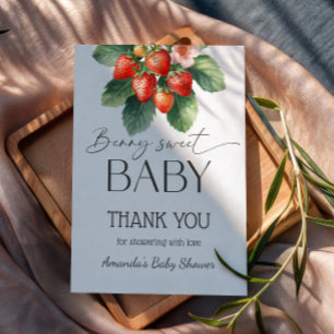 Carte De Remerciements Fête de naissance Strawberry Fresh Market Berry Sw