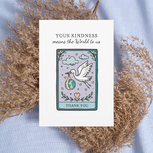 Carte De Remerciements Fête de Naissance Tarot Le Monde