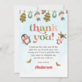 Carte De Remerciements Fête de Noël d'hiver (Devant)