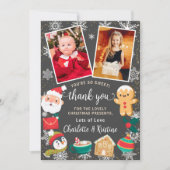 Carte De Remerciements Fête de Noël enneigée Cookies et Cocoa 2 Photo (Devant)