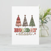 Carte De Remerciements Fête de Noël Retro (Debout devant)