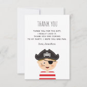 Carte De Remerciements Fête de pirate amusante pour les enfants. Bébé gar (Devant)