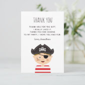 Carte De Remerciements Fête de pirate amusante pour les enfants. Bébé gar (Debout devant)
