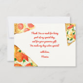 Carte De Remerciements Fête de pizza Watercolor (Devant)