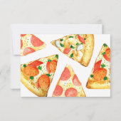 Carte De Remerciements Fête de pizza Watercolor (Dos)