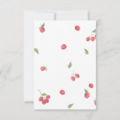 Carte De Remerciements Fête de premier anniversaire Raspberry Sweet Berry (Dos)