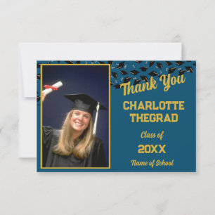 Carte De Remerciements Fête de Remise des Diplômes Félicitations Personna