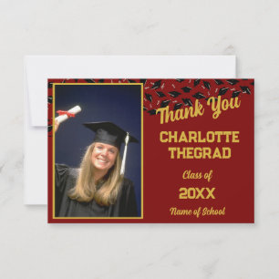 Carte De Remerciements Fête de Remise des Diplômes Félicitations Personna