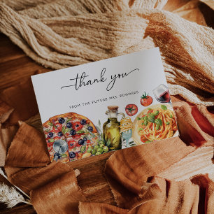 Carte De Remerciements Fête des mariées alimentaire italienne aquarelle