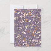 Carte De Remerciements Fête des mariées Boho Fleur sauvage violet (Dos)