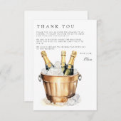 Carte de remerciements Fête des mariées Brunch & B (Devant / Derrière)