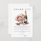 Carte de remerciements Fête des mariées Brunch & B (Devant / Derrière)