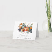 Carte De Remerciements Fête des mariées Citrouille d'automne (Devant)