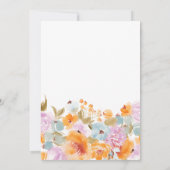 Carte De Remerciements Fête des mariées d'aquarelle florale Boho peinte à (Dos)
