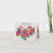 Carte De Remerciements Fête des mariées de bouquet Fleur sauvage (Devant)