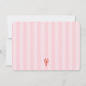 Carte De Remerciements Fête des mariées de gribouillis rose orange homard (Dos)