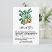 Carte De Remerciements Fête des mariées de Noël Jingle Bell (Debout devant)