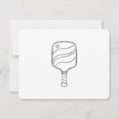 Carte De Remerciements Fête des mariées de Pickleball de script moderne (Dos)