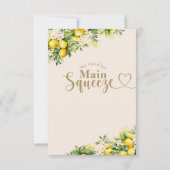 Carte De Remerciements Fête des mariées d'été moderne au citron (Dos)