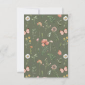 Carte de remerciements Fête des mariées fleur sauv (Dos)