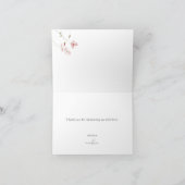 Carte de remerciements Fête des mariées fleur sauv (Intérieur)