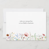 Carte De Remerciements Fête des mariées fleur sauvage (Dos)