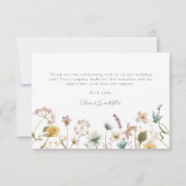 Carte De Remerciements Fête des mariées fleur sauvage (Dos)