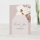 Carte De Remerciements Fête des mariées florale de Boho Arch (Devant)