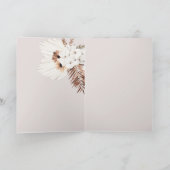 Carte De Remerciements Fête des mariées florale de Boho Arch (Intérieur)