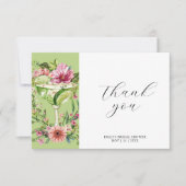 Carte De Remerciements Fête des mariées florale mexicaine (Devant)