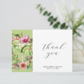 Carte De Remerciements Fête des mariées florale mexicaine (Debout devant)