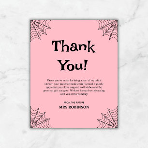 Carte de remerciements Fête des mariées Halloween