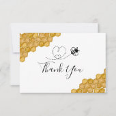 Carte De Remerciements Fête des mariées Honeycomb Bumblebee (Devant)