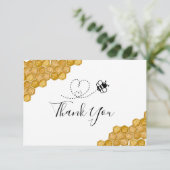 Carte De Remerciements Fête des mariées Honeycomb Bumblebee (Debout devant)