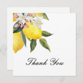 CARTE DE REMERCIEMENTS FÊTE DES MARIÉES LIMONCELLO (Devant / Derrière)